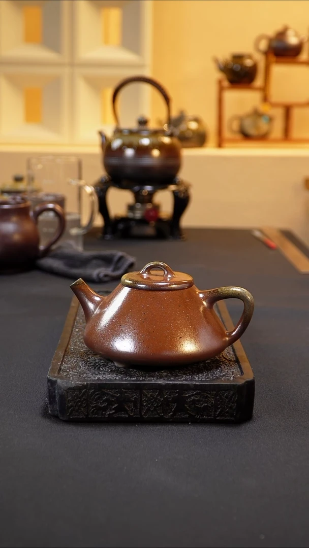 茶壶紫砂纯自然紫砂柴烧