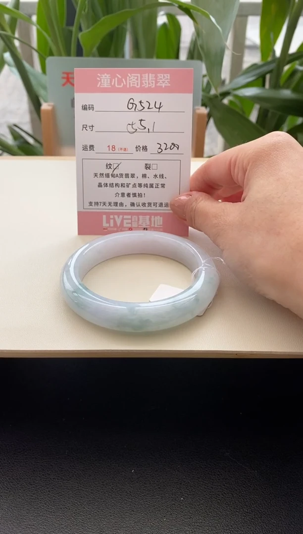 未镶嵌手镯翡翠-**?55.1圈口编码g524