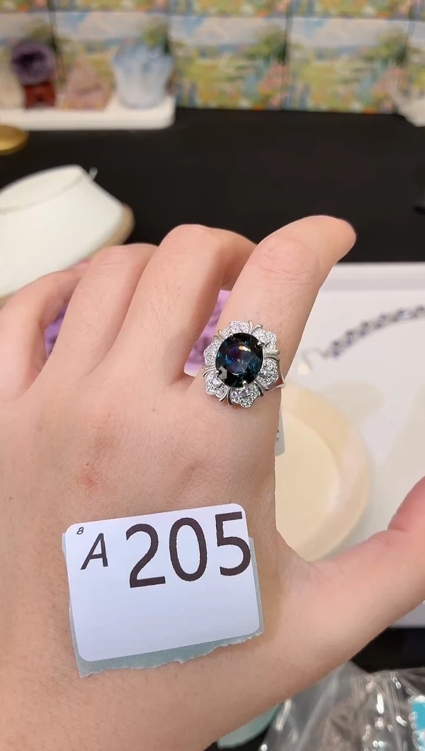 银S925镶嵌戒指托帕石多样性发一A205