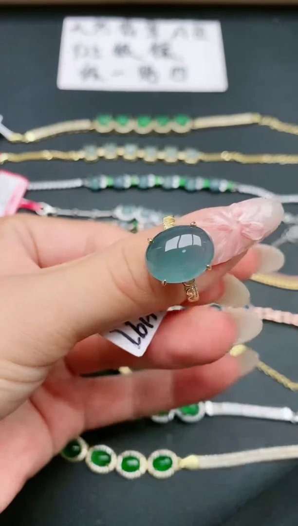 翡翠戒指银S925镶嵌111111111