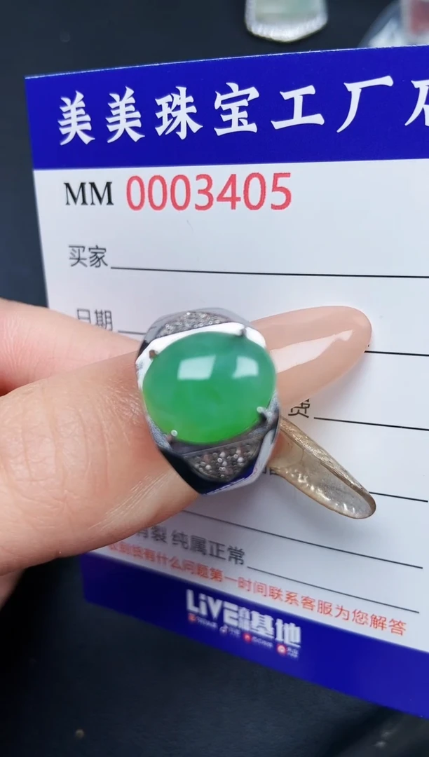 【闪购商品】翡翠颈饰银S925镶嵌3405