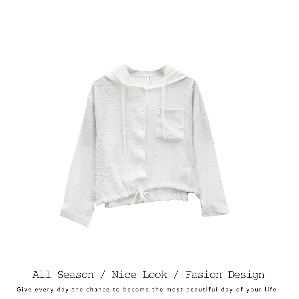 983  亮钻卫衣女薄款韩版显瘦百搭舒适开衫小外套超火#2811