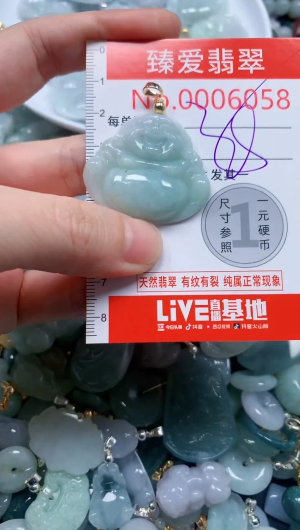 翡翠未镶嵌吊坠(不含链)6058