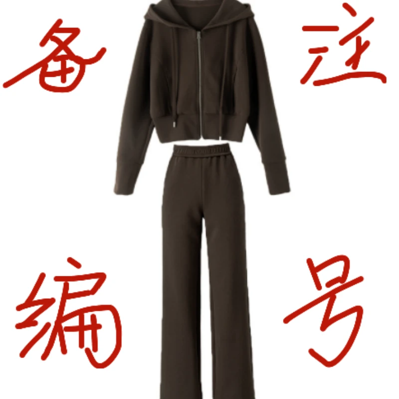 扣号--备注编号洋气休闲时尚显瘦宽松加绒运动套装运动服秋冬