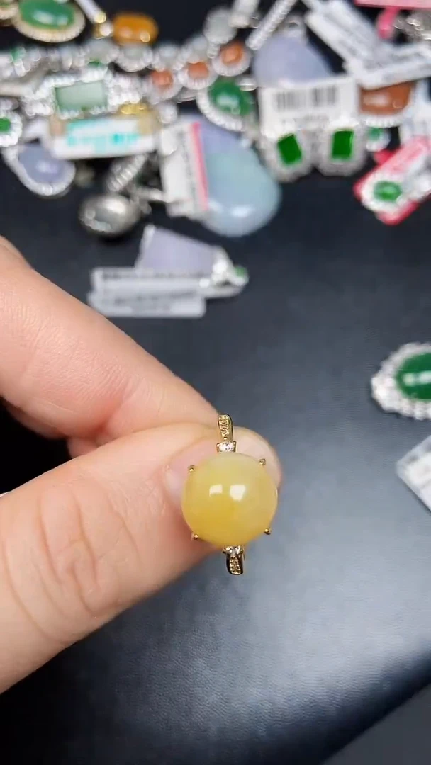 银S925镶嵌戒指翡翠2890