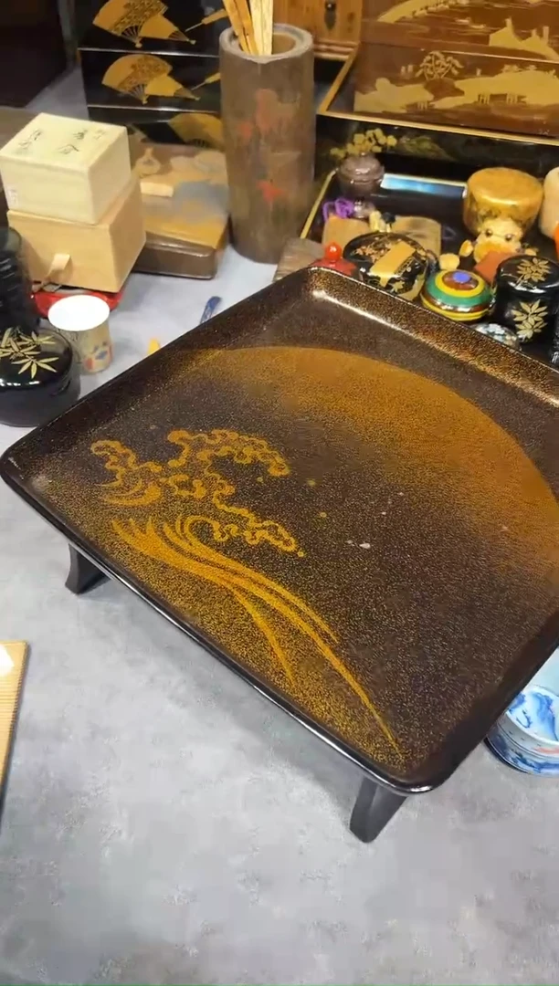 金犁地茶台大漆漆器大漆漆器