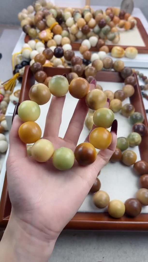 【闪购商品】菩提根/象牙果吊坠干磨大苹果23mm手串瑕疵不补T96