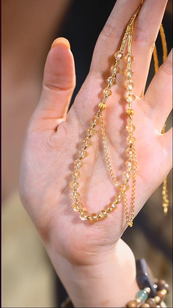 泥塑黄水百搭锁骨链