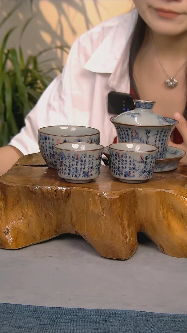 简装家用款4件套 老陶泥开片纹陶瓷茶具