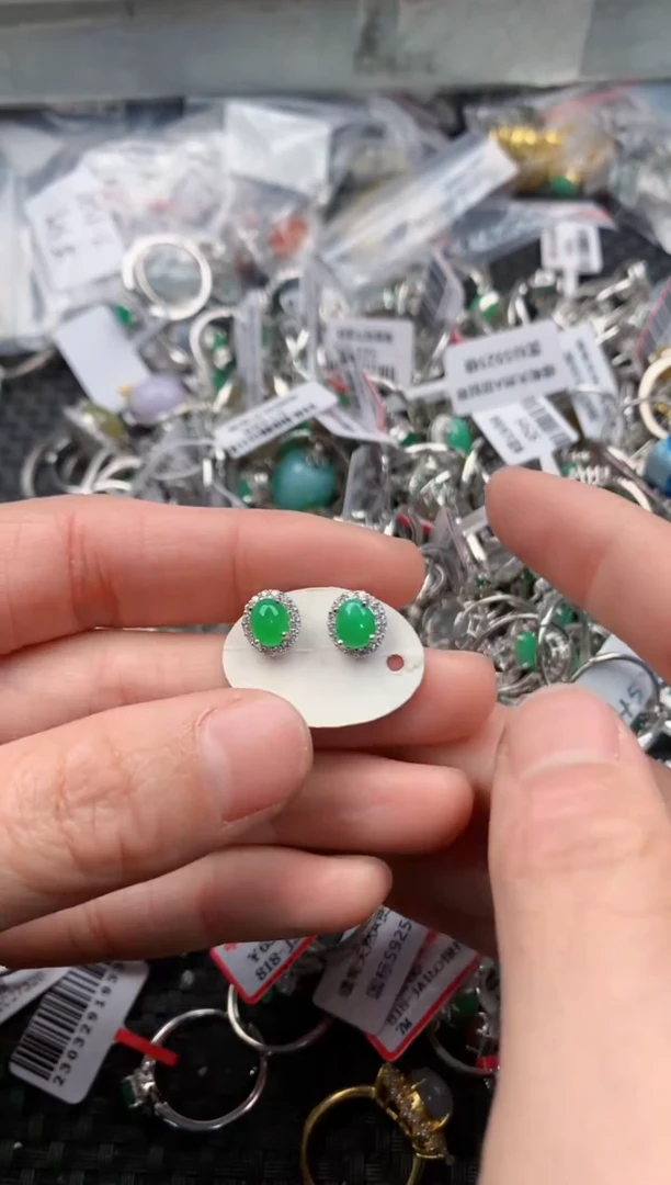 银S925镶嵌戒指翡翠4                                 1