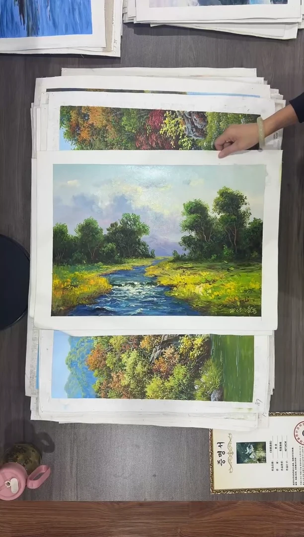 油画【67号】约53*35cm丨朝鲜原创纯手绘孤品油画丨顺丰包邮