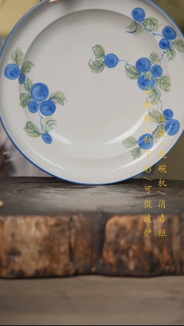 瓷片景德镇高温釉下彩可微波烤箱洗碗机