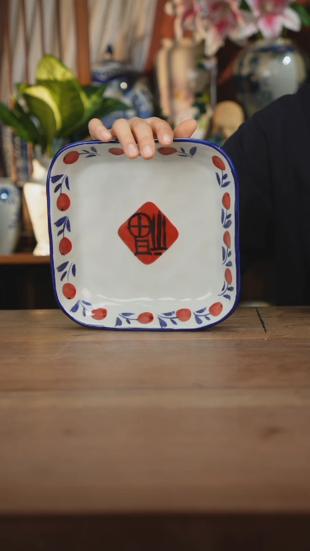 瓷片景德镇设计师釉下手绘陶瓷餐具