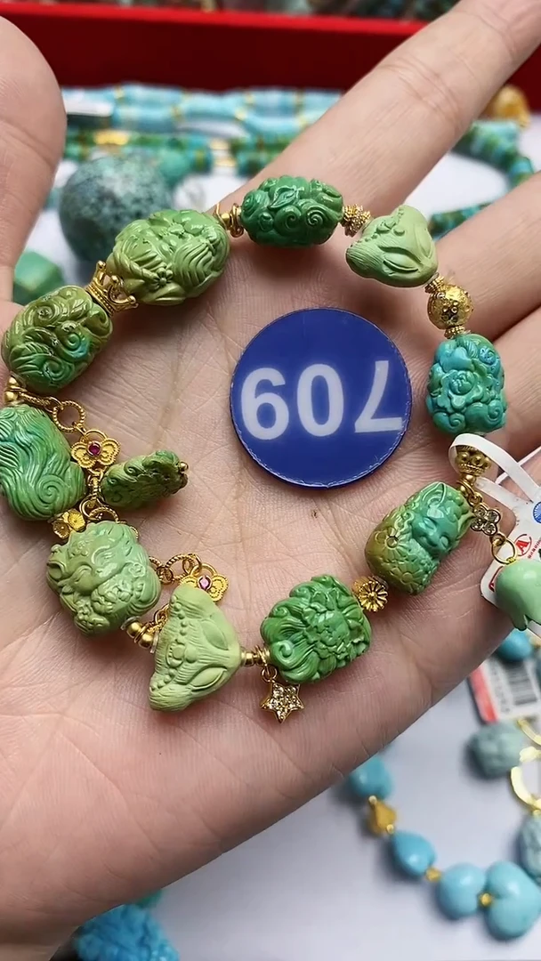 【闪购商品】绿松石手链银S925镶嵌709