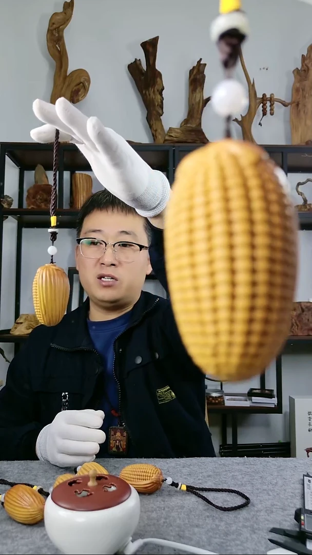 檀香木太行陈化崖柏金玉满堂玉米挂件