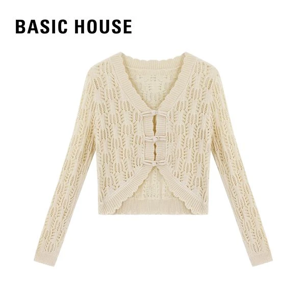 Basic House/百家好夏季新款时尚针织开衫 B0823B55312
