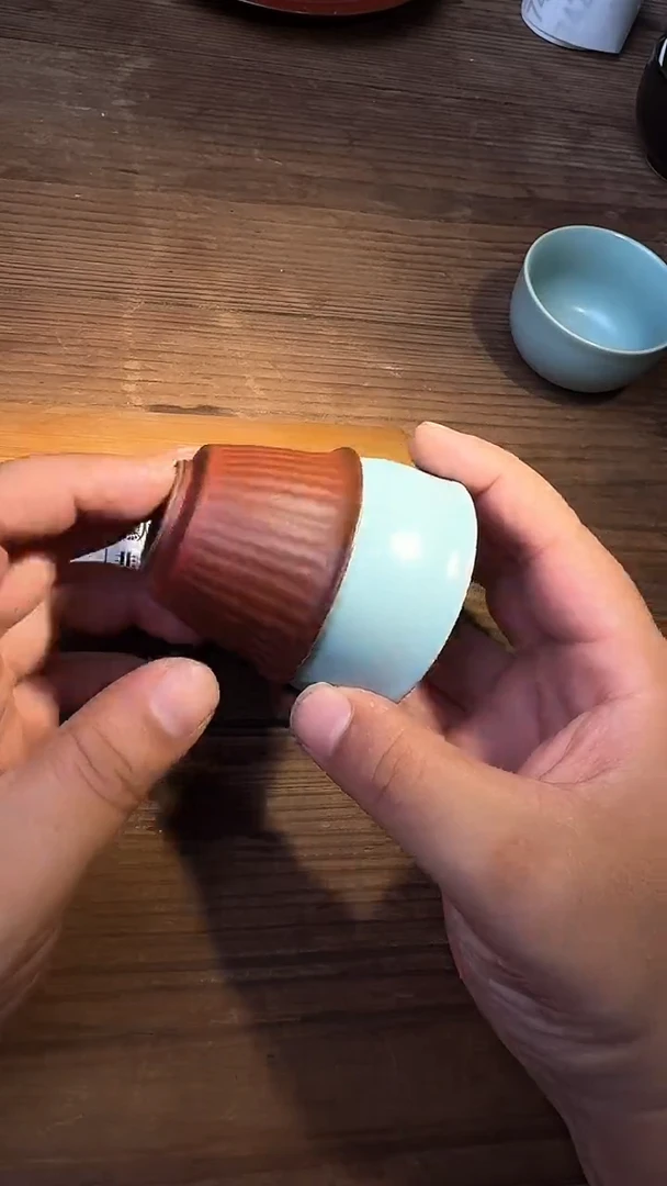 婺州窑龙窑烧制技艺2只杯子