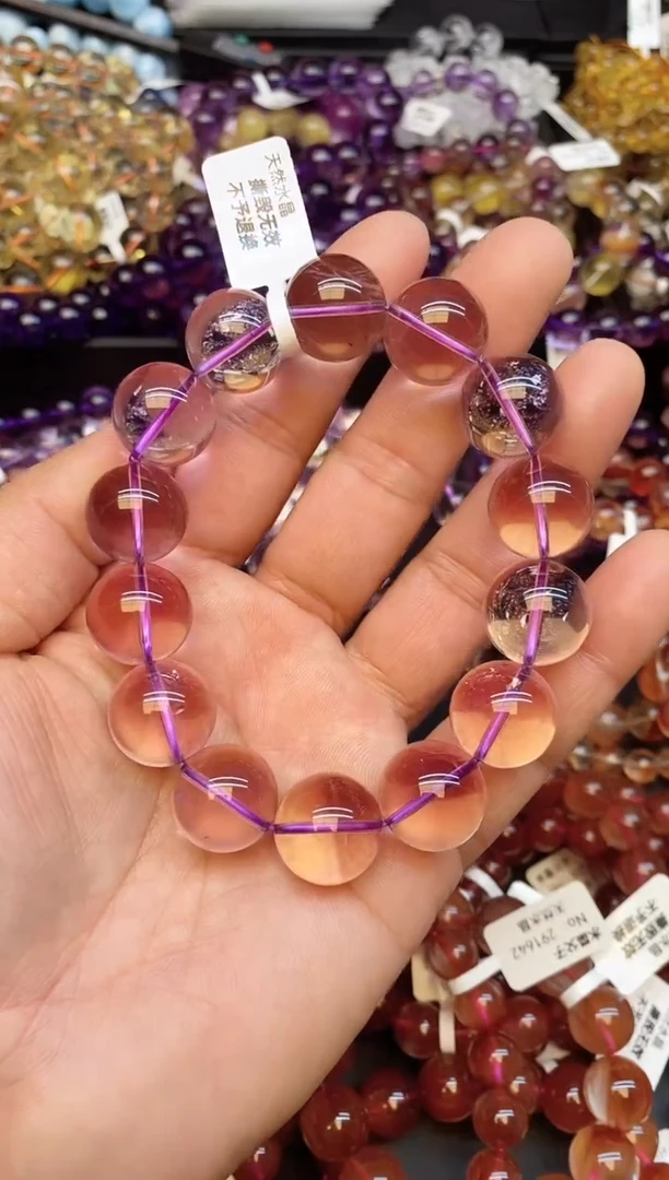 【闪购商品】水晶手链未镶嵌b19 紫水晶16mm