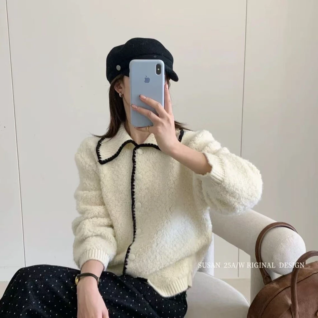 （合辑链接）001-100针织毛针织衫秋冬条纹高领针织衫外套①