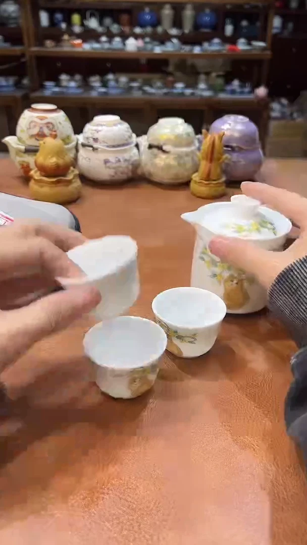 真的很便宜会开片的旅行茶具