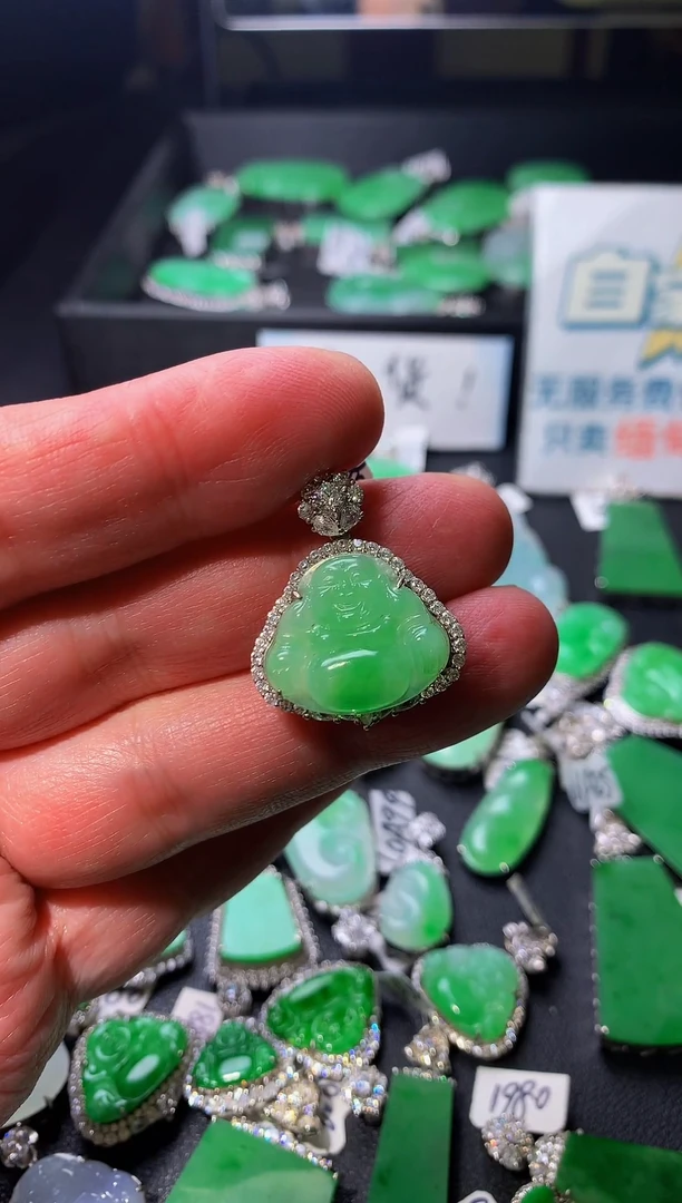 颈饰银S925镶嵌翡翠翡翠1