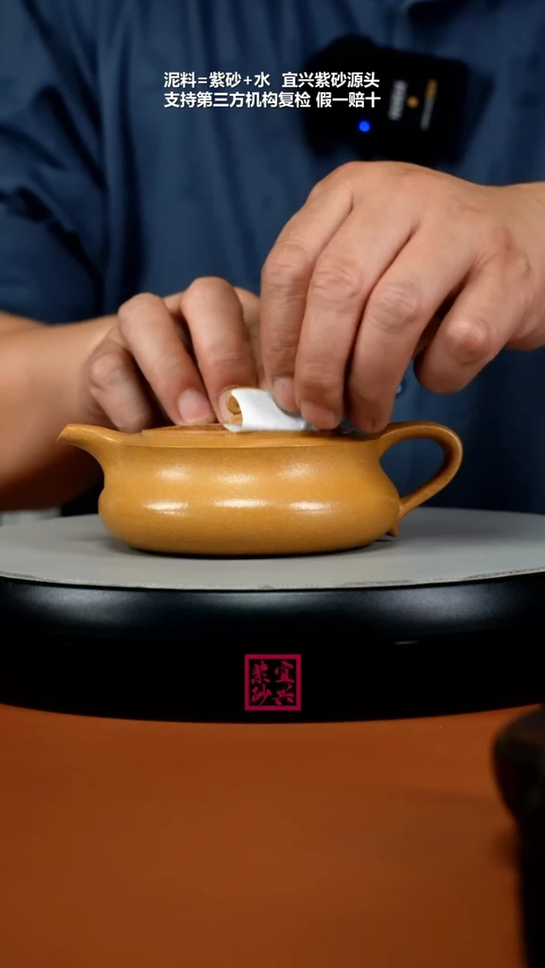 茶壶紫砂李传荣米黄段招财纳宝200cc