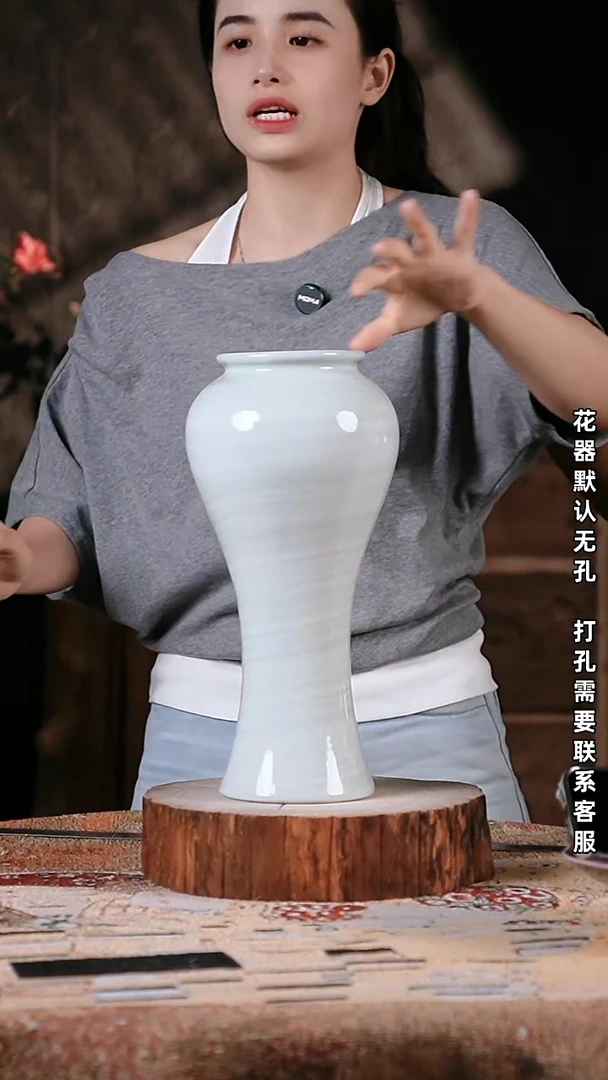 摆件景德镇高温摆件10*32
