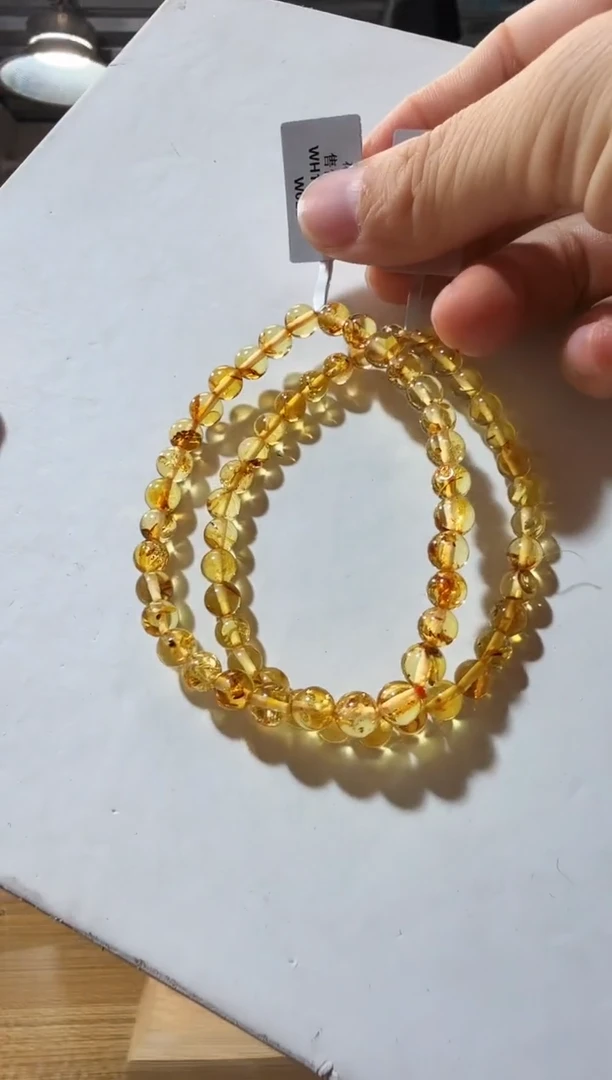 手链琥珀未镶嵌优0247 约6mm 多样性发一件