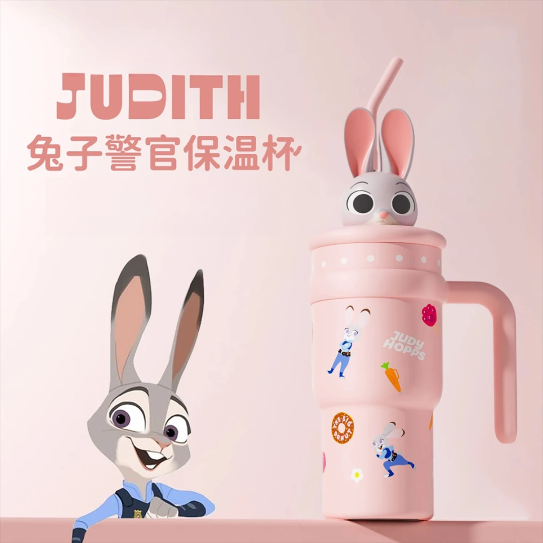 巨无霸冰霸杯大容量保温杯女生高颜值夏天朱迪车载保冷吸管水杯子