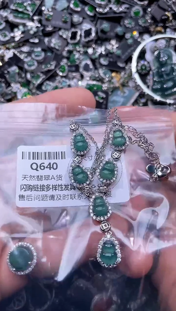 【闪购商品】翡翠颈饰未镶嵌Q640项链