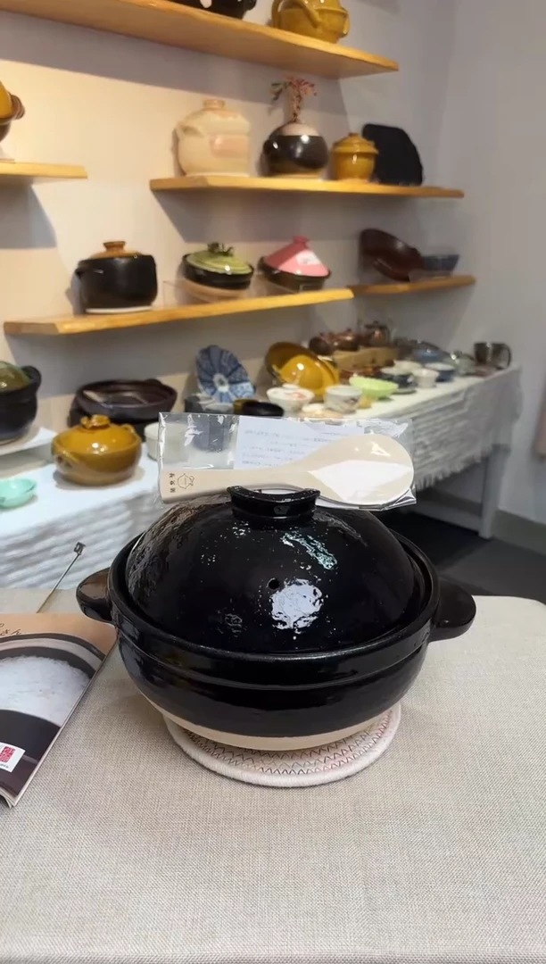 手工艺品琉璃长谷园 双盖饭王3合1.5L