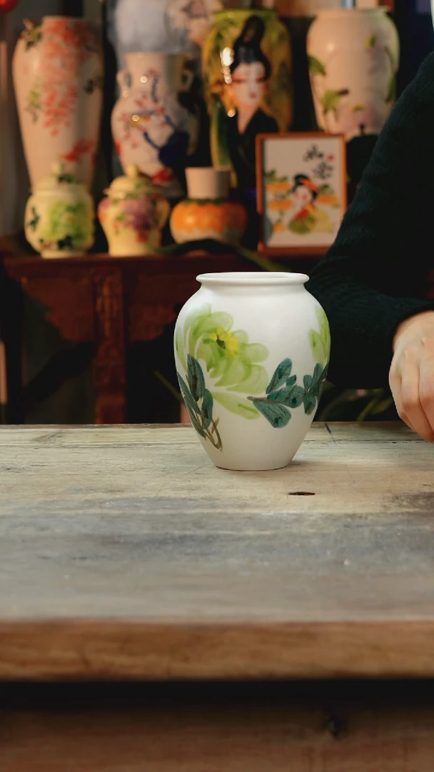 【闪购商品】瓷片景德镇纯手工釉下彩精品花瓶