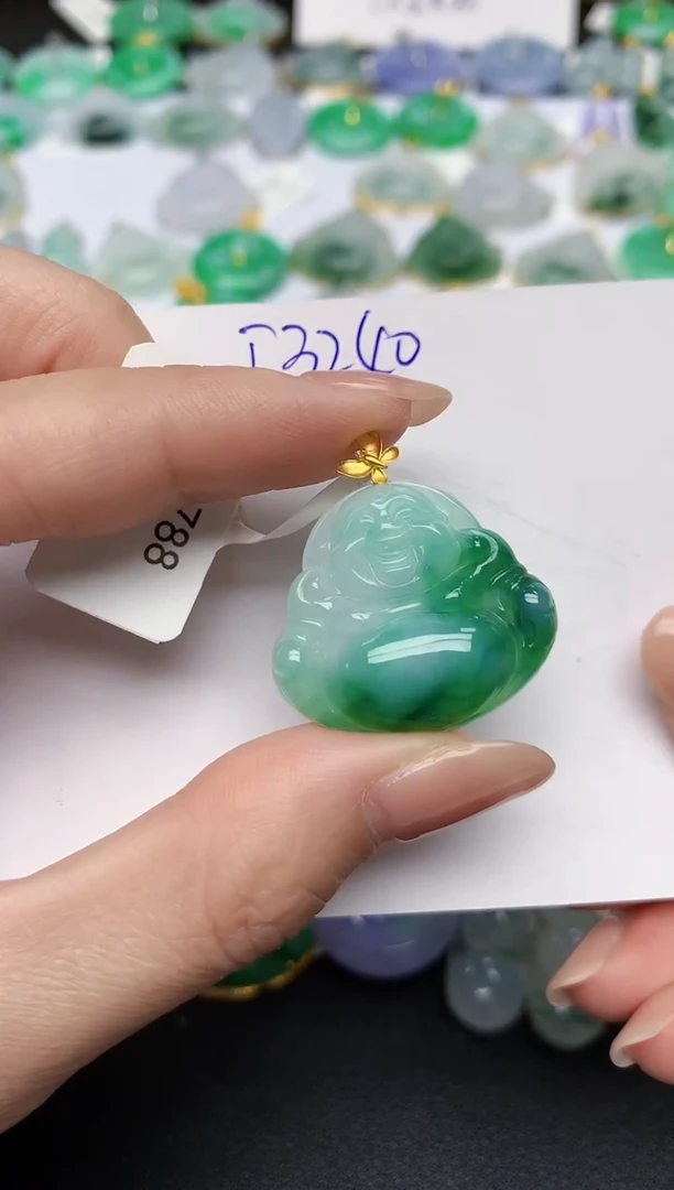 颈饰未镶嵌翡翠天然缅甸A货翡翠百元以上9元证书费自理