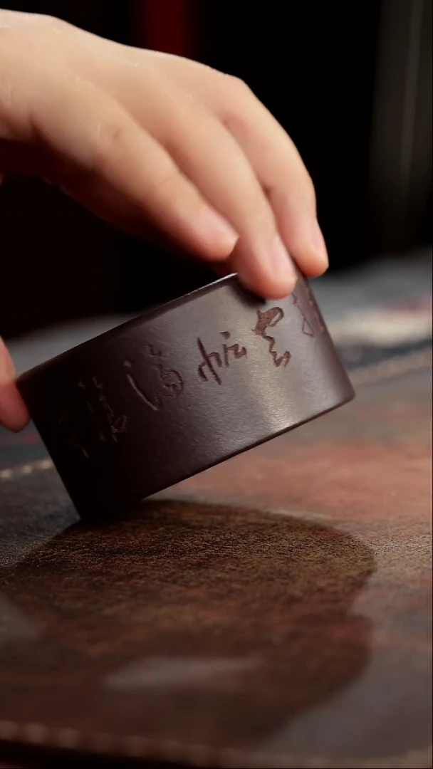 茶杯紫砂非遗茶器-刻字杯