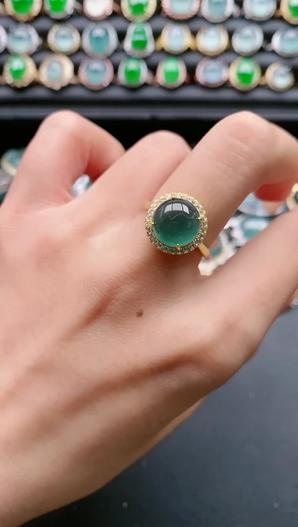 【闪购商品】翡翠戒指银S925镶嵌1111