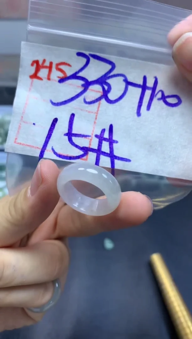 未镶嵌定制翡翠@**?戒圈15#340毛货需精细抛光