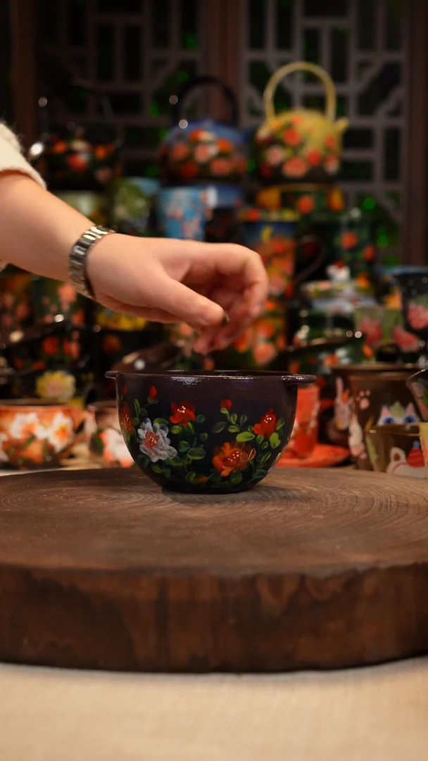 油画 手绘釉下彩