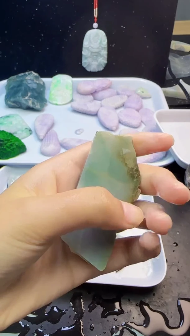 颈饰未镶嵌翡翠040天然A货翡翠