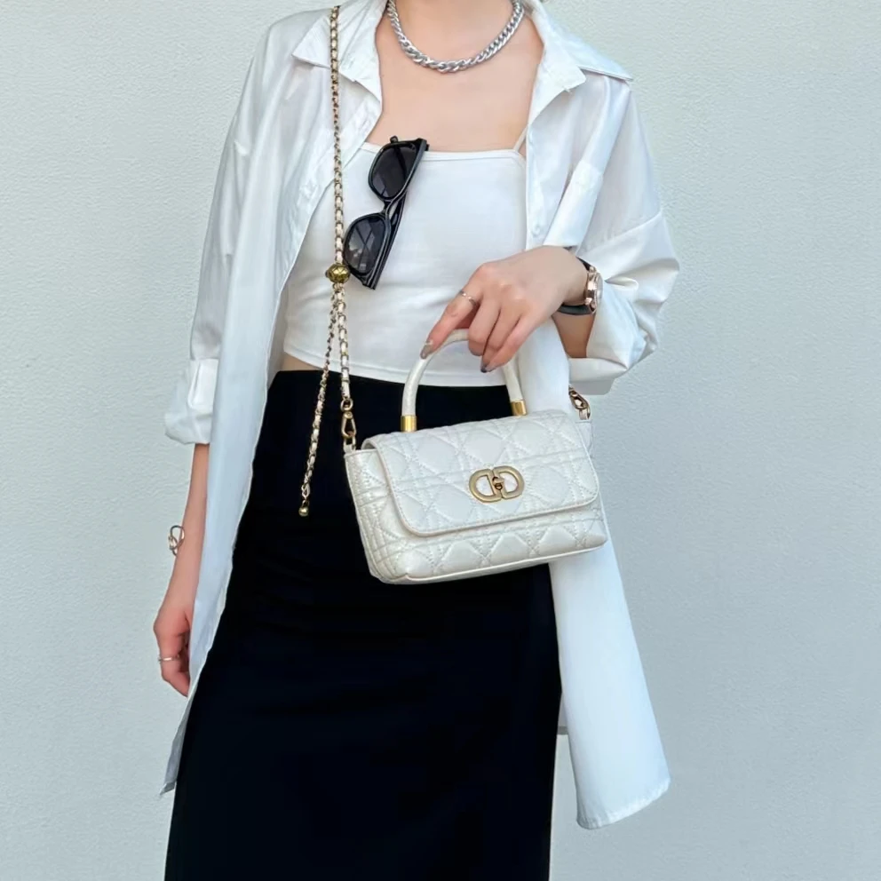 【YI CHEN】SKL-7156-杏色-高定轻奢时尚百搭潮流女神包包