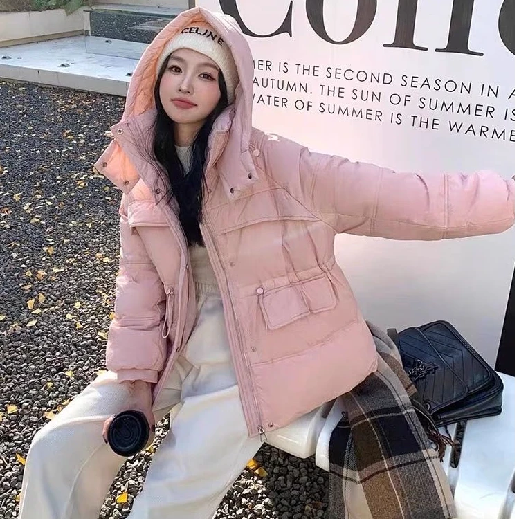 9902冬季时尚抽绳修身百搭羽绒服