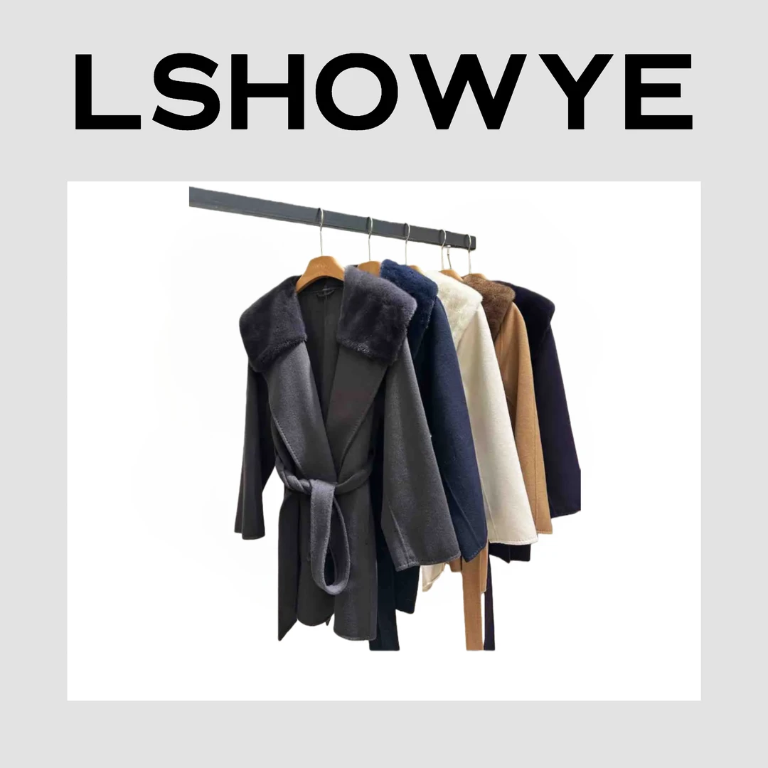 LSHOWYE｜四色貂毛领大衣28511