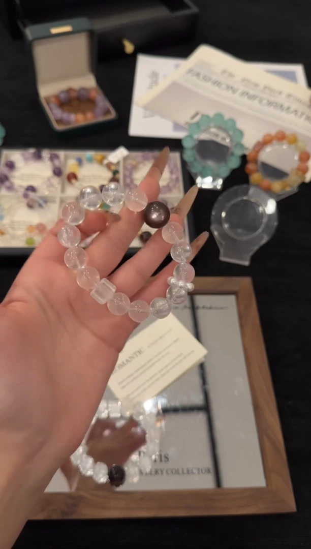 未镶嵌手链水晶奶白晶x3288