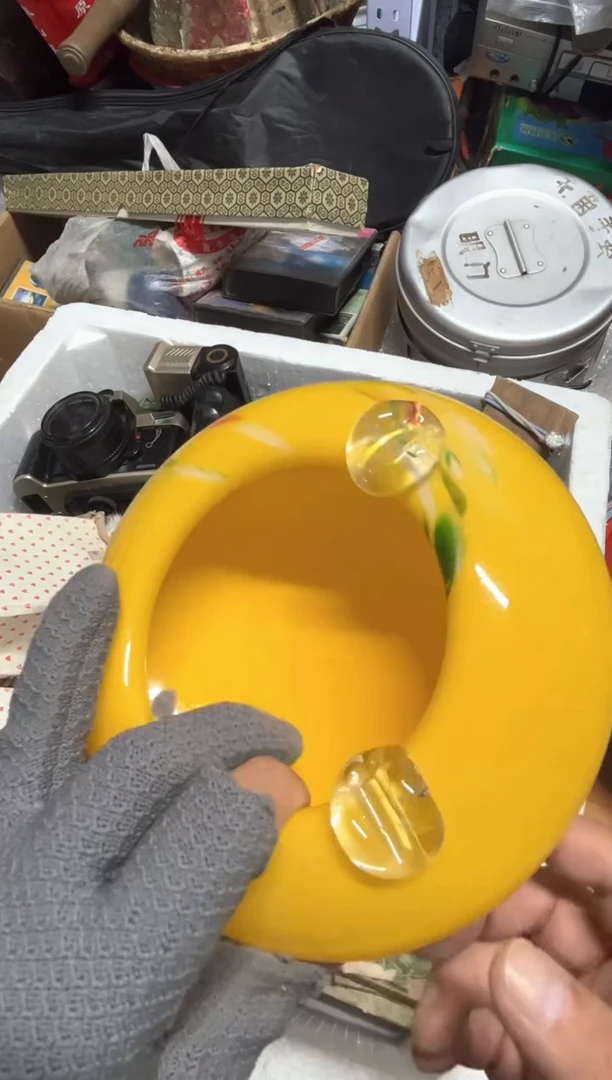 手工艺品琉璃追**年摆件