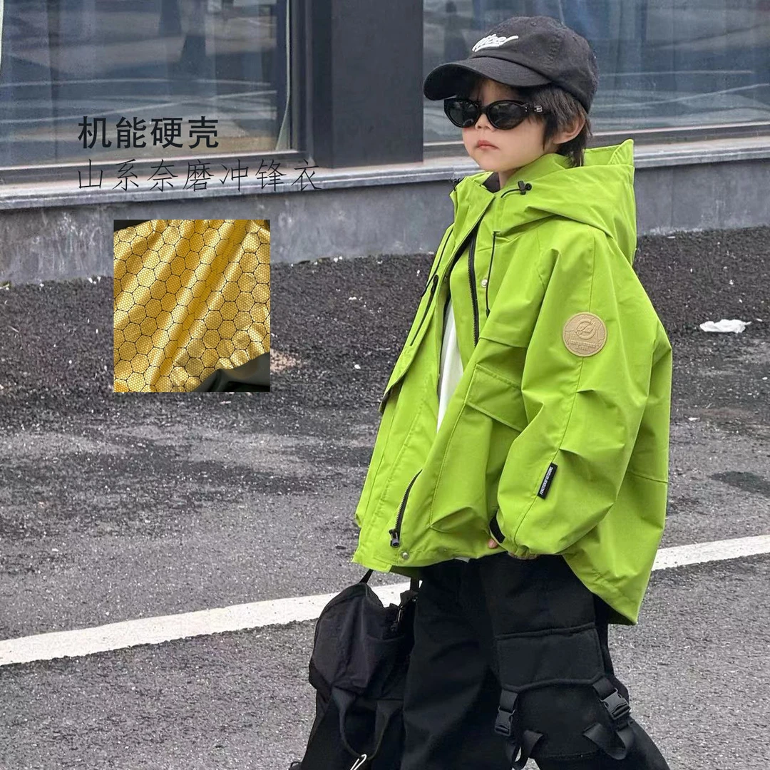 儿童外套2025童装中大童洋气宽松冲锋衣休闲痞帅外套2499901