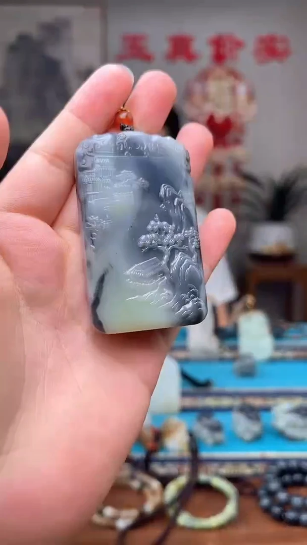 和田玉未镶嵌挂件1