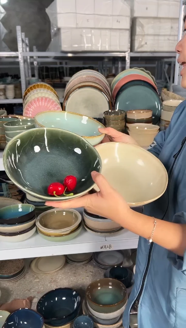 陶瓷外贸尾货瑕疵满20包邮重瑕特价孤品清仓X3菜碗组合