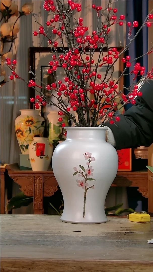 【闪购商品】瓷片景德镇纯手工釉下彩精品花瓶