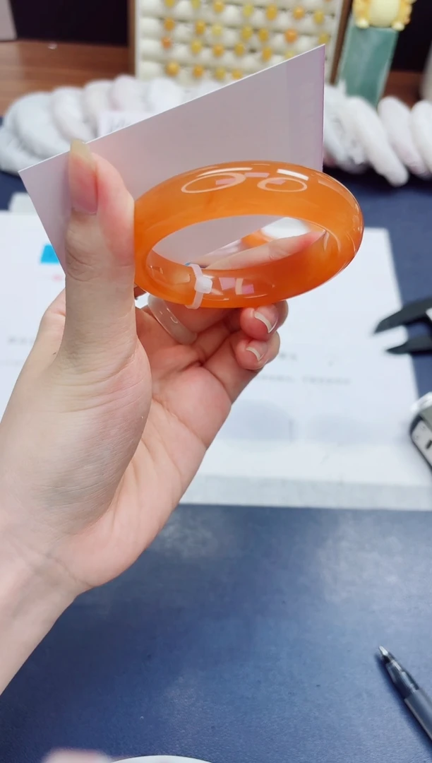 未镶嵌手镯石英质玉332-财气镯-圈口53