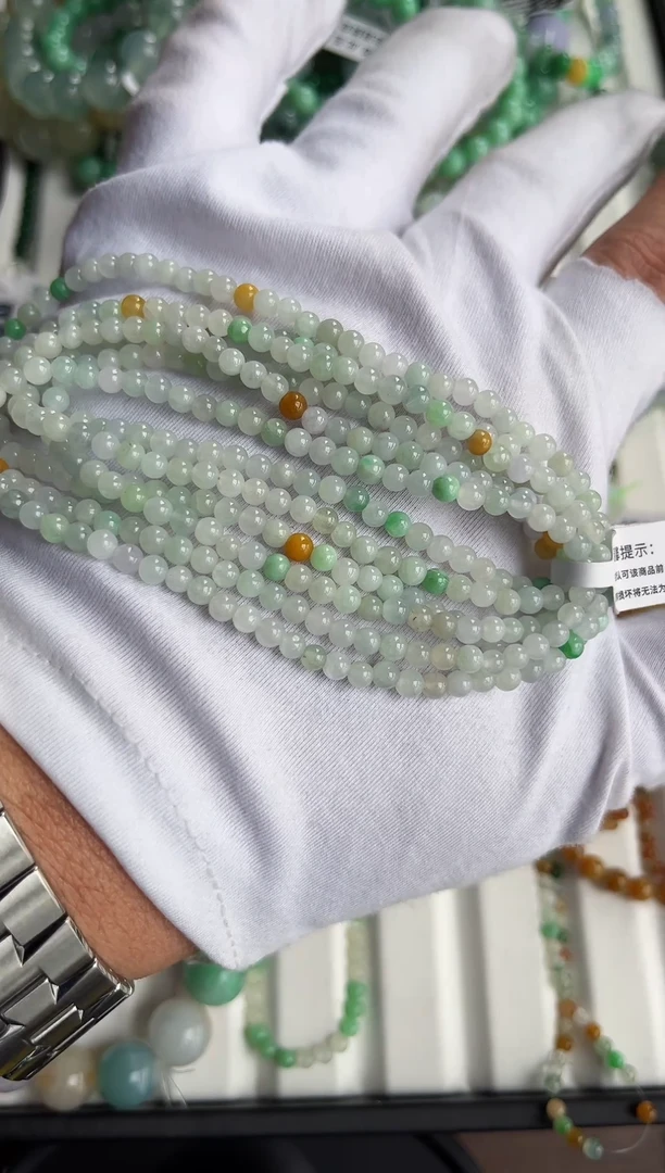 散珠翡翠翡翠散珠350颗多样性发货
