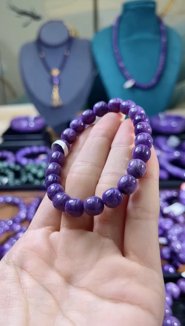 【闪购商品】查罗石（紫龙晶）手串未镶嵌8m老型